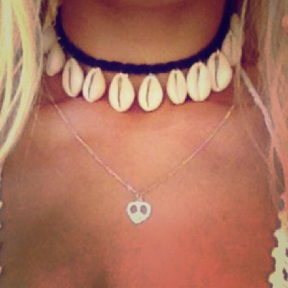 Seashell Cowrie Conch Shell Mermaid Rope Choker Necklace